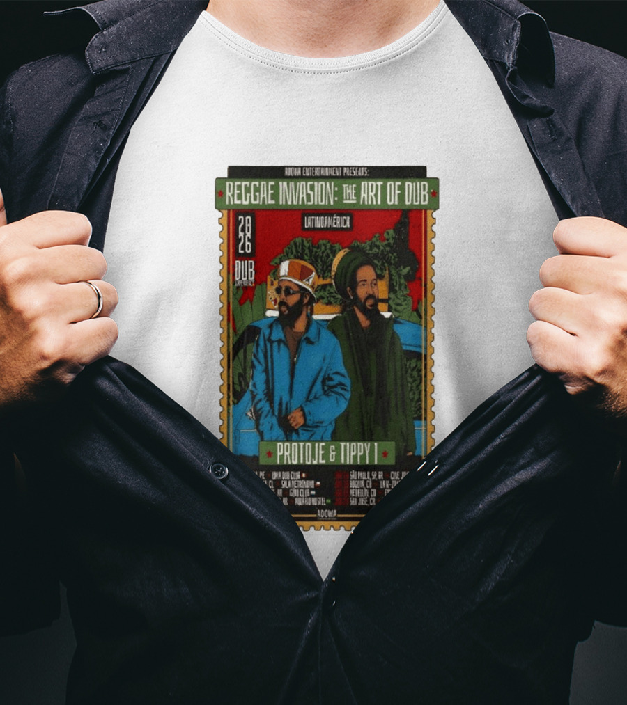 Reggae Invasion The Art Of Dub Protoje Tippy I 2026 Latin America Tour T-Shirt