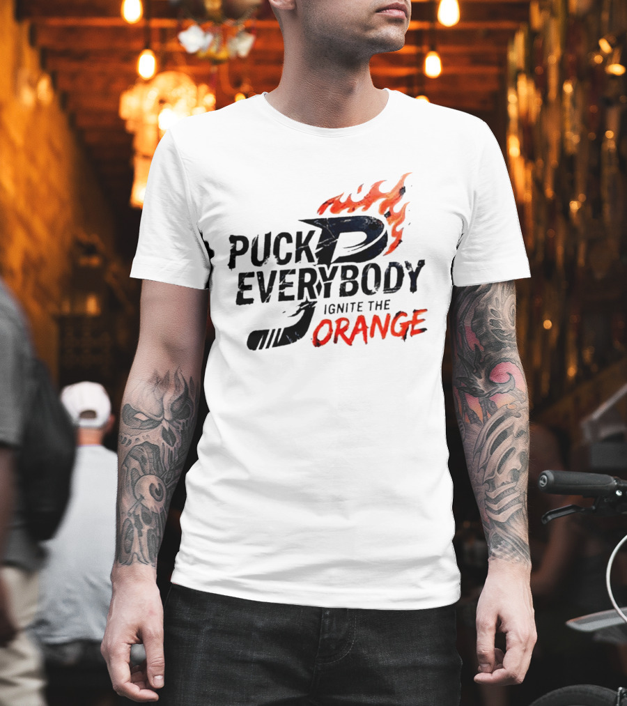 Puck Everybody Ignite The Orange P Fire T-Shirt