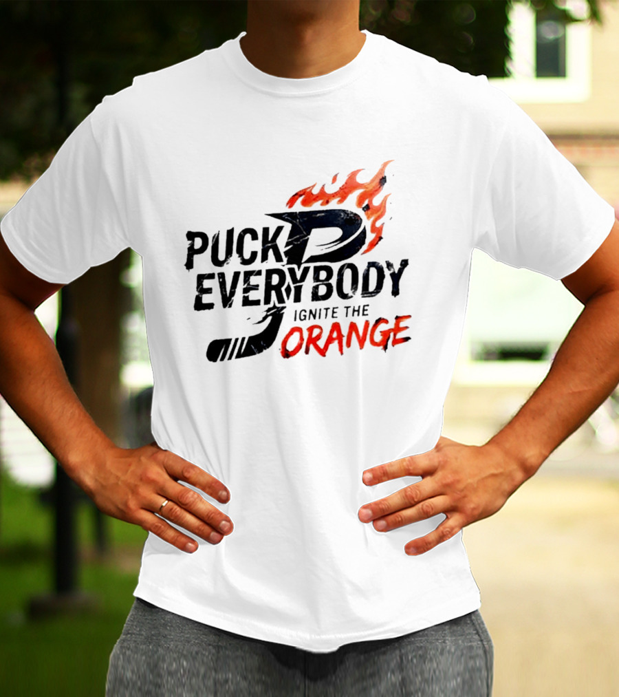 Puck Everybody Ignite The Orange P Fire T-Shirt