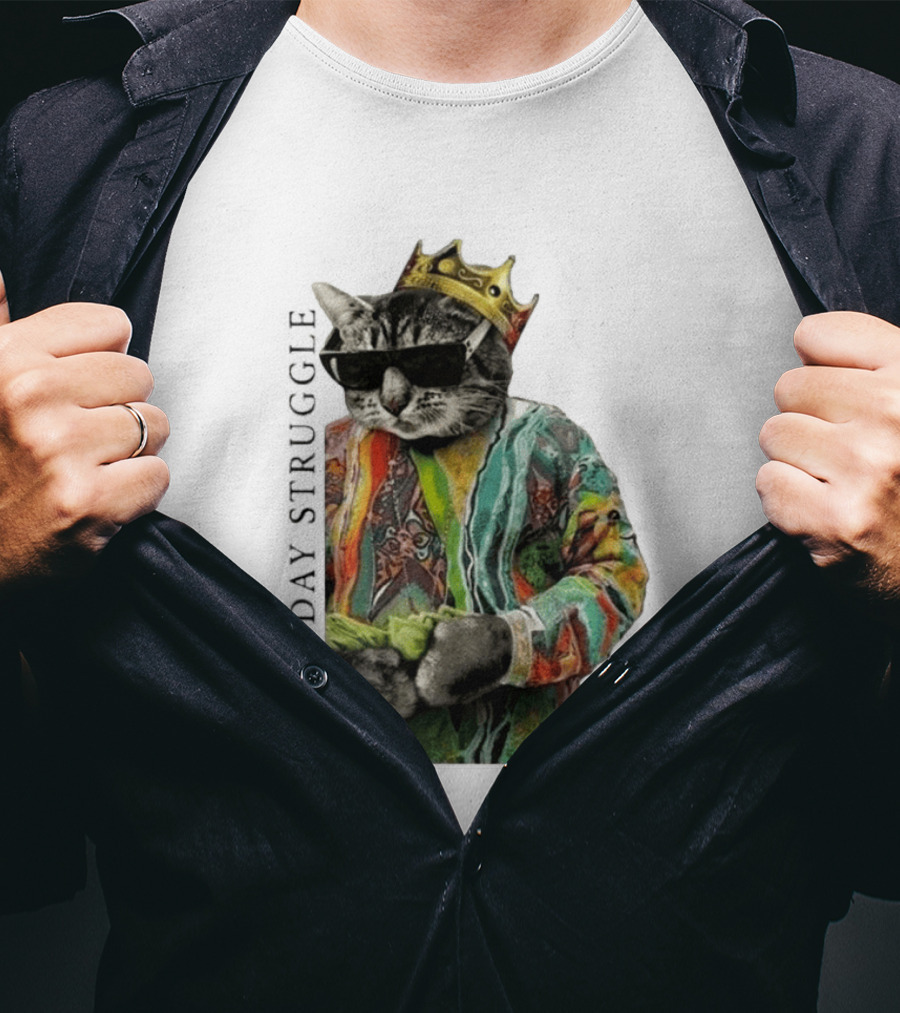 Scottie Barnes Everyday Struggle Cat In Colorful Crowned Outfit T-Shirt