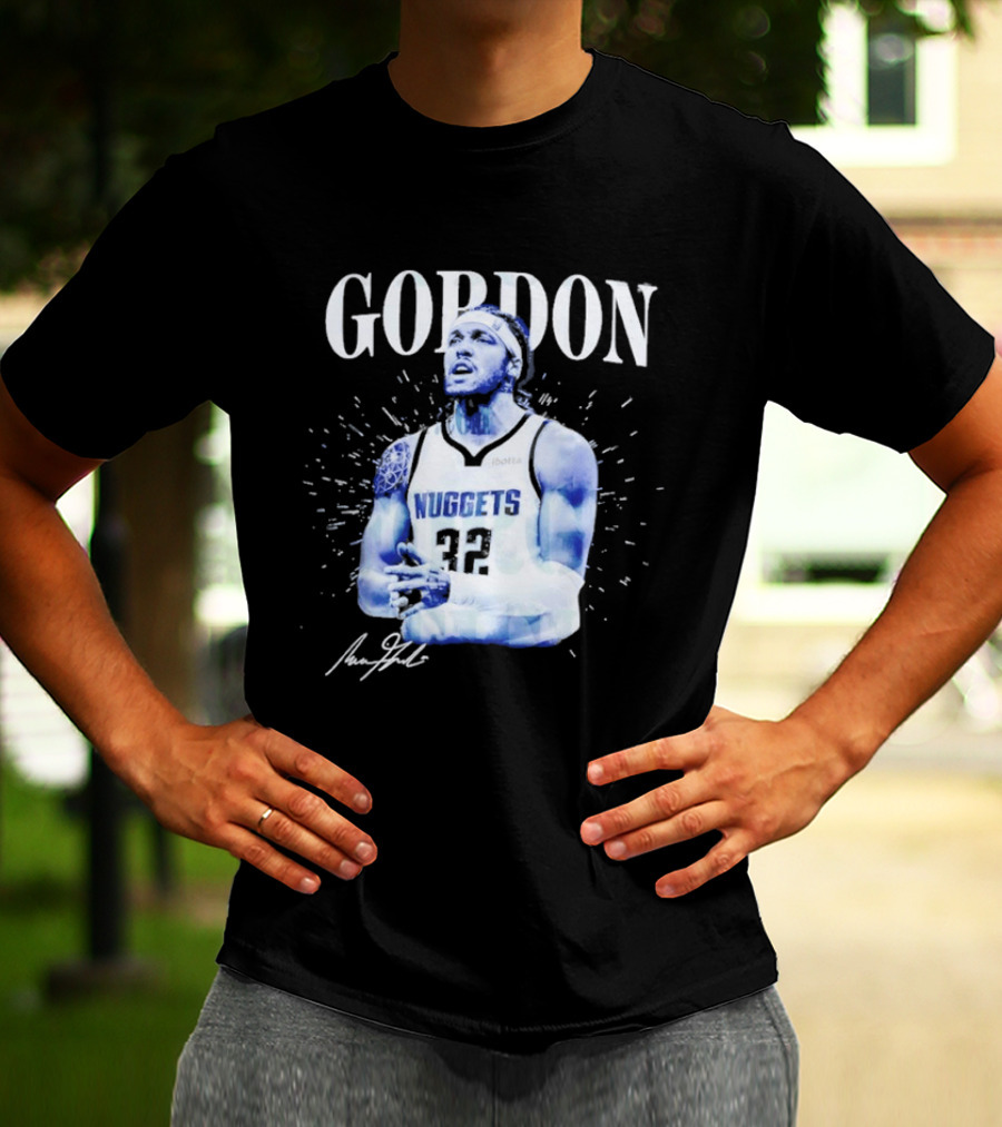 Gordon Aaron Denver Nuggets Basketball Player 50 Signature T-Shirt