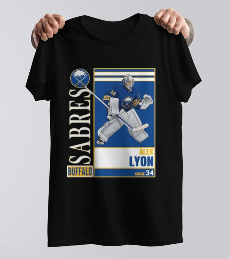 Buffalo Sabres Alex Lyon Goalie 34 Hockey T-Shirt