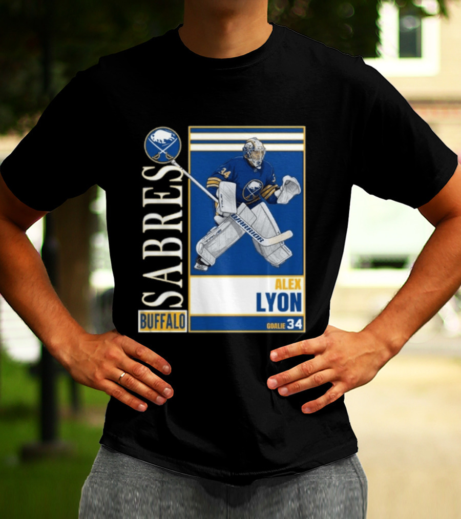 Buffalo Sabres Alex Lyon Goalie 34 Hockey T-Shirt