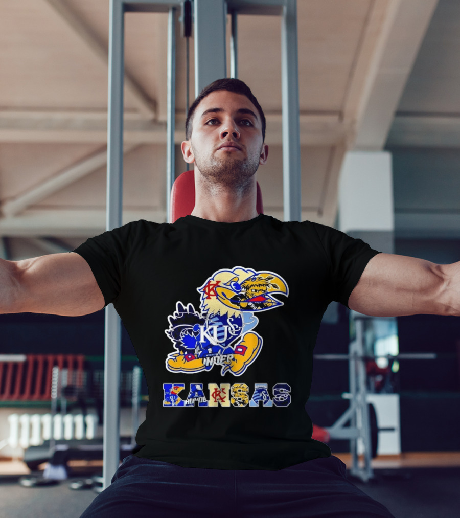 Kansas Jayhawks Wildcats Shockers Ichabods Team Mashup T-Shirt