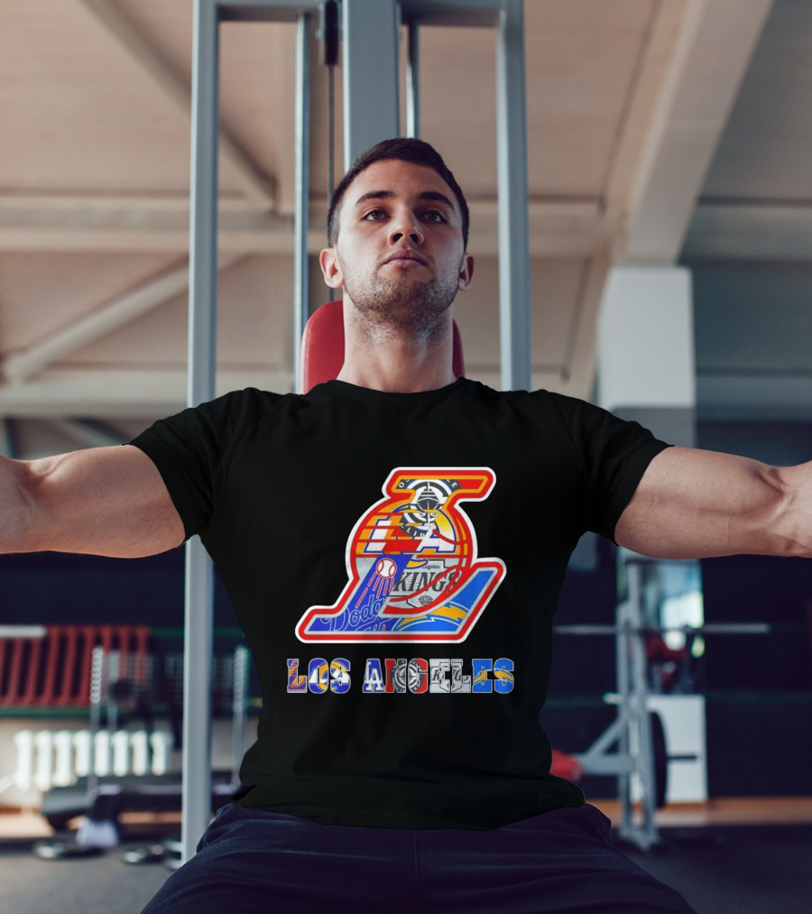 Los Angeles Dodgers Lakers Kings Chargers Sports Team Mashup T-Shirt