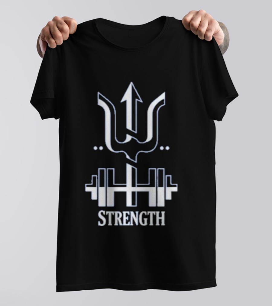 Bryan Woo Strength Arrow And Barbell Motivational T-Shirt