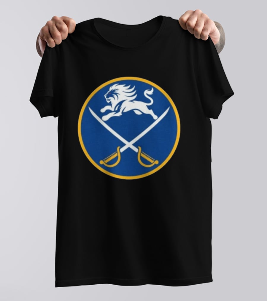 Buffalo Sabres Alex Lyon Lion Swords Circle T-Shirt