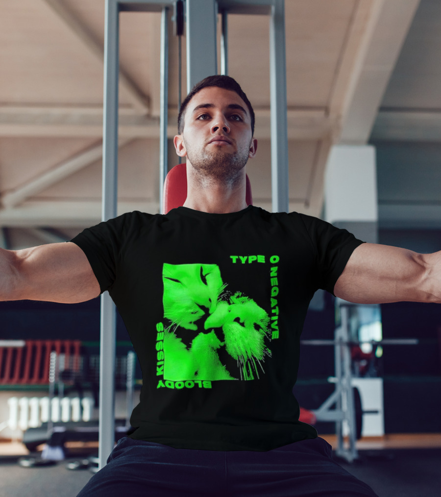 Type O Negative Cat Kissing Kisses Bloody T-Shirt