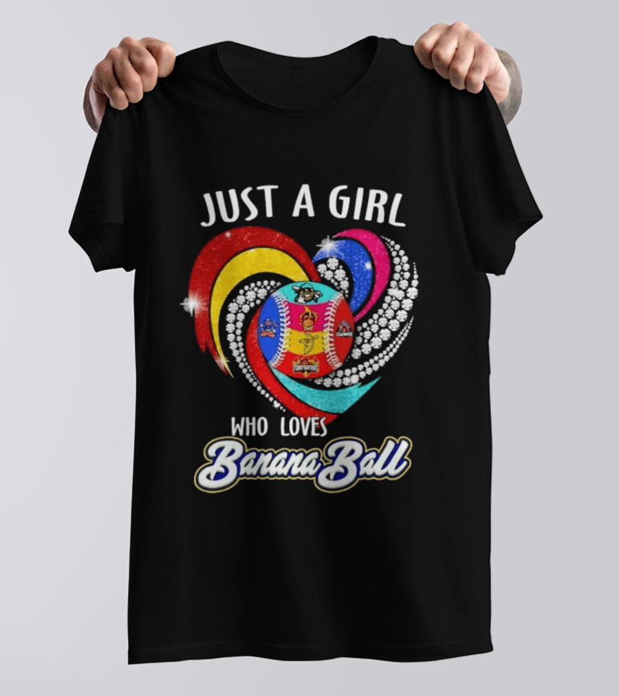 Just A Girl Who Loves Banana Ball Sports Fan T-Shirt