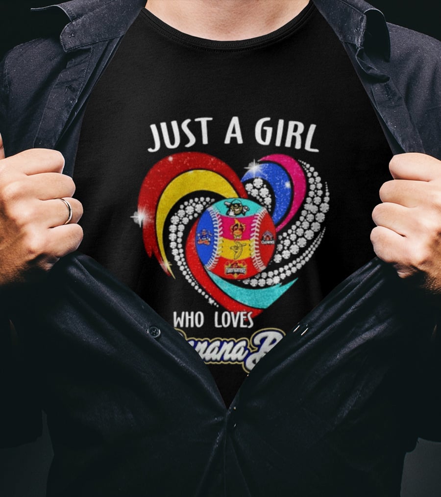 Just A Girl Who Loves Banana Ball Sports Fan T-Shirt