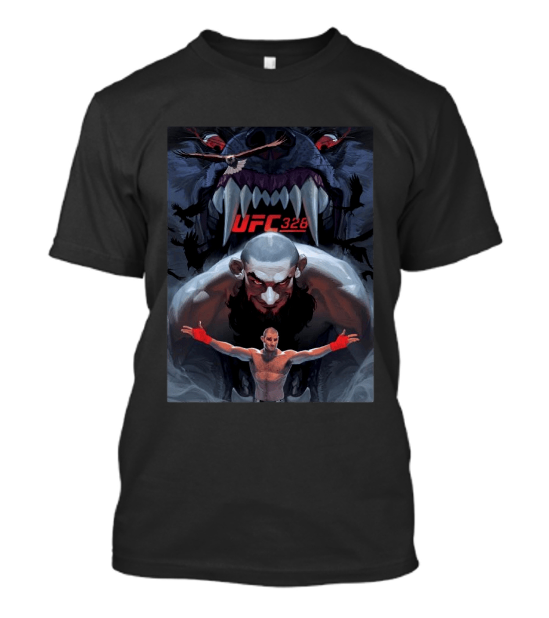 UFC 328 The Hunt Is On By Ognjen Sporin Fighter And Beast T-Shirt
