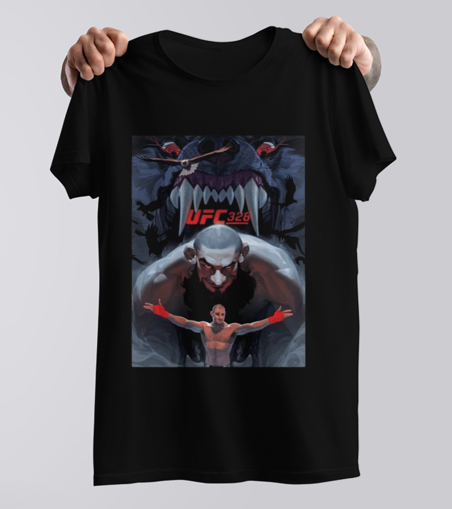 UFC 328 The Hunt Is On By Ognjen Sporin Fighter And Beast T-Shirt
