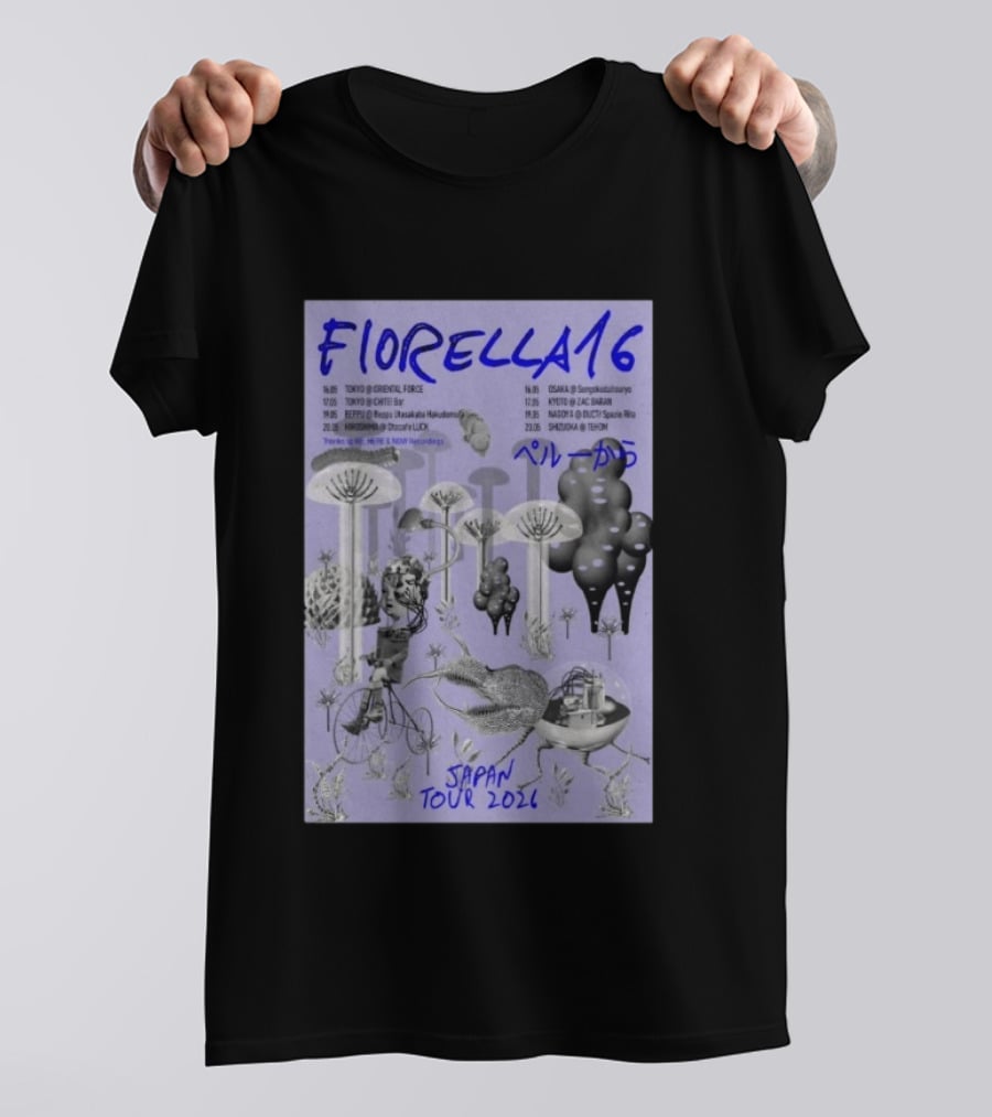 FIORELLA 16 Japan Tour 2026 Tokyo Osaka Kyoto Nagoya Sendai Shizuoka Psychedelic T-Shirt