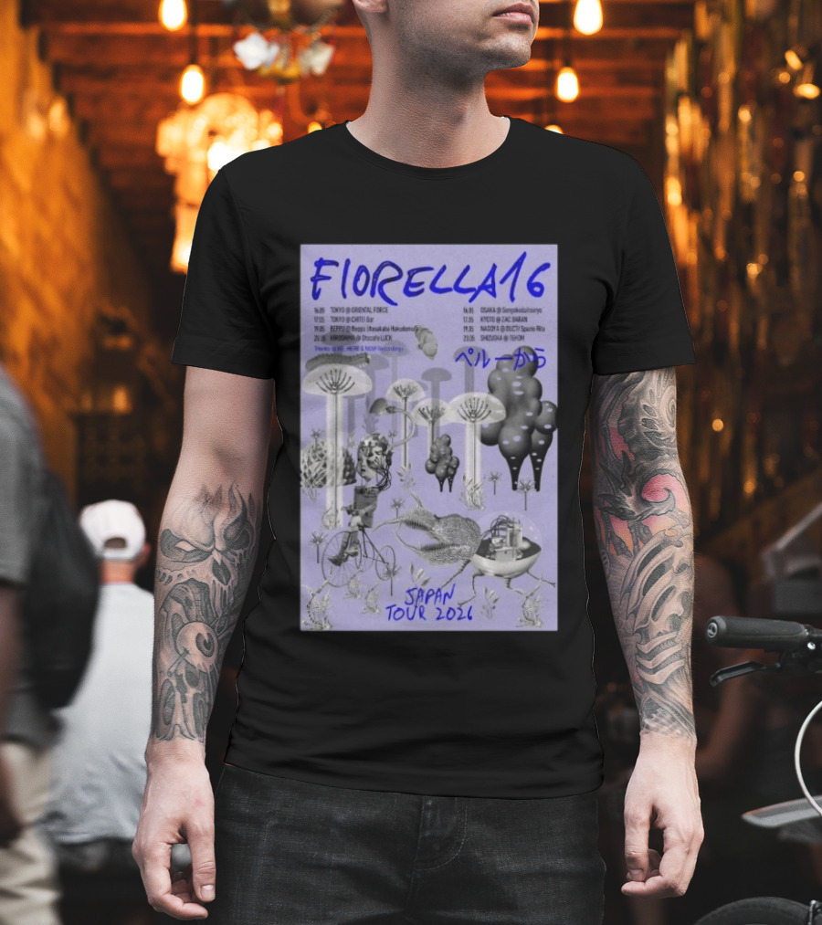 FIORELLA 16 Japan Tour 2026 Tokyo Osaka Kyoto Nagoya Sendai Shizuoka Psychedelic T-Shirt