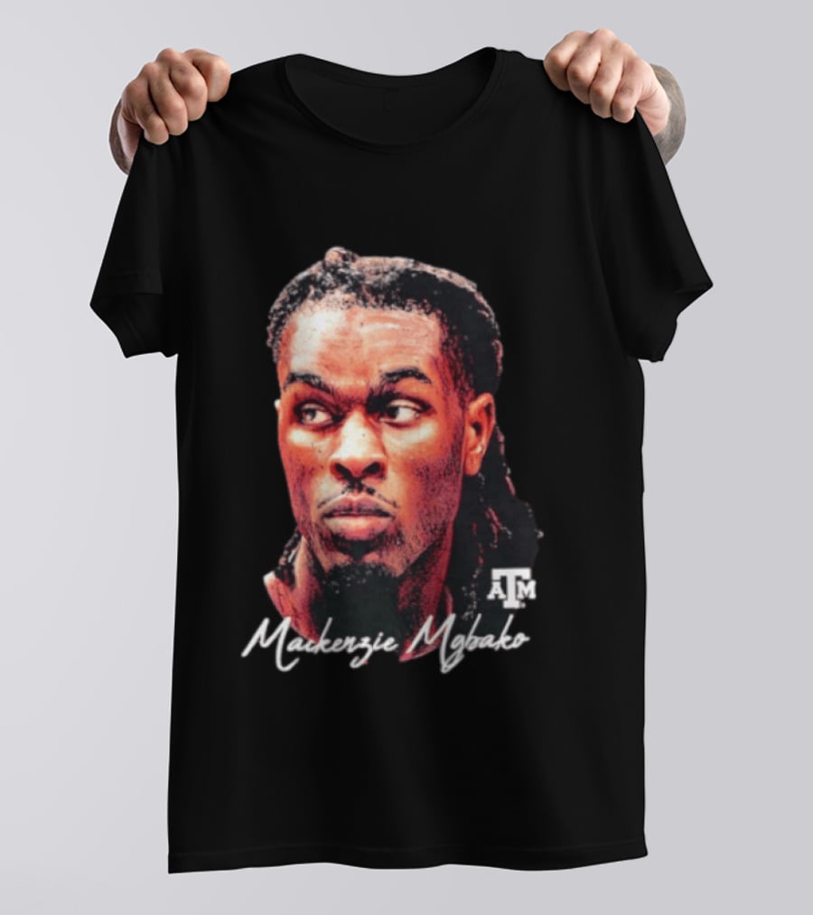 Texas A&M Aggies Mackenzie Mgbako NCAA Basketball Game Face T-Shirt