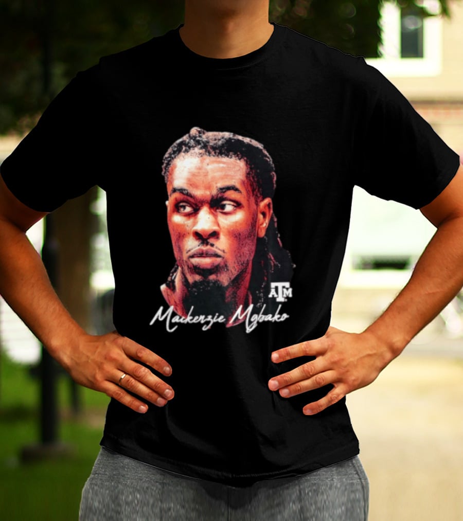 Texas A&M Aggies Mackenzie Mgbako NCAA Basketball Game Face T-Shirt