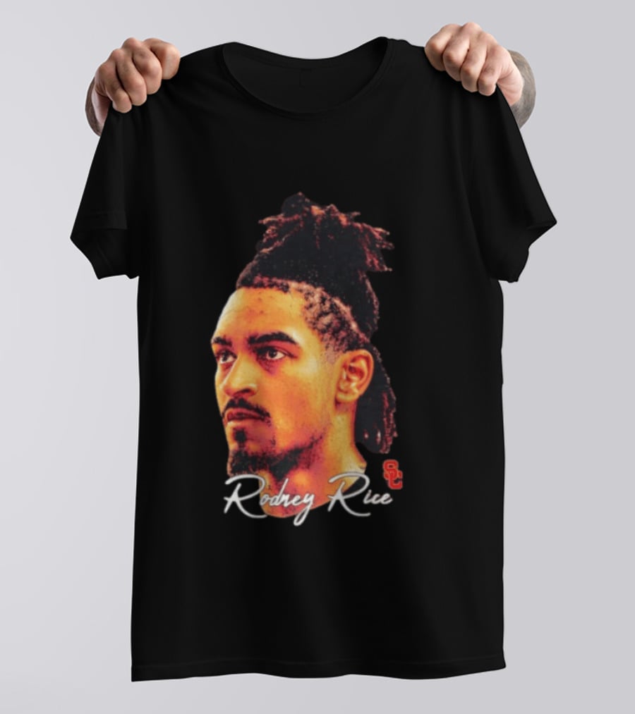 Rodney Rice USC Trojans NCAA Men's Basketball Game Face T-Shirt