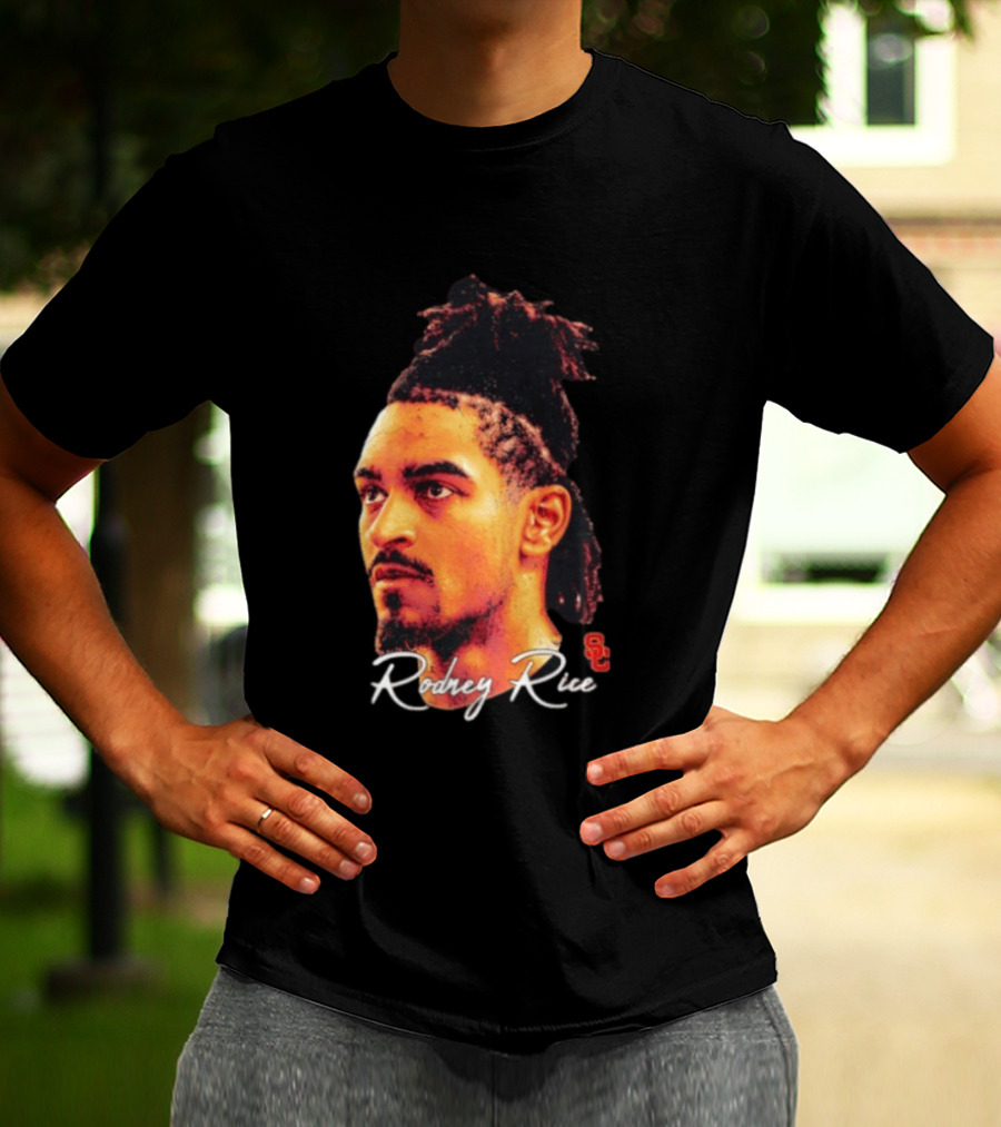 Rodney Rice USC Trojans NCAA Men's Basketball Game Face T-Shirt