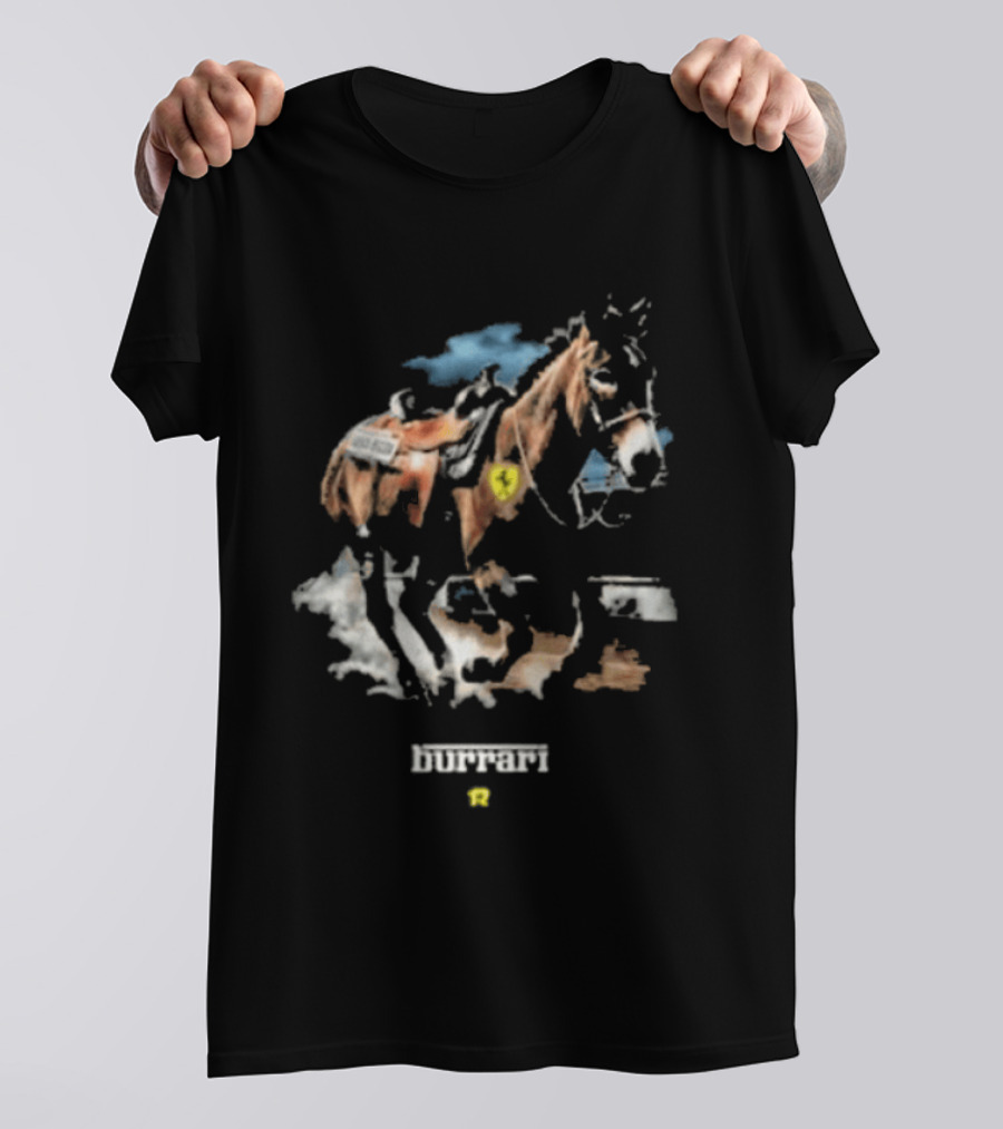 Fuerza Regida Burrari Western Horse Art With Heart T-Shirt