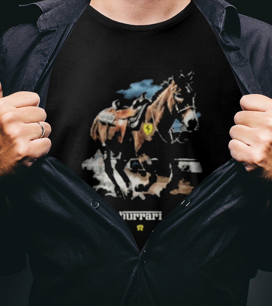 Fuerza Regida Burrari Western Horse Art With Heart T-Shirt