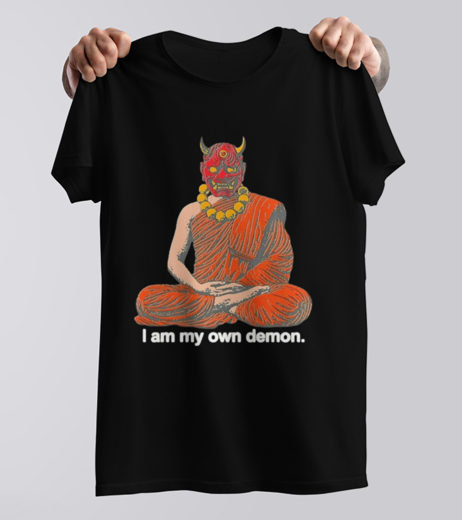 I Am My Own Demon Buddhist Mask Meditation T-Shirt