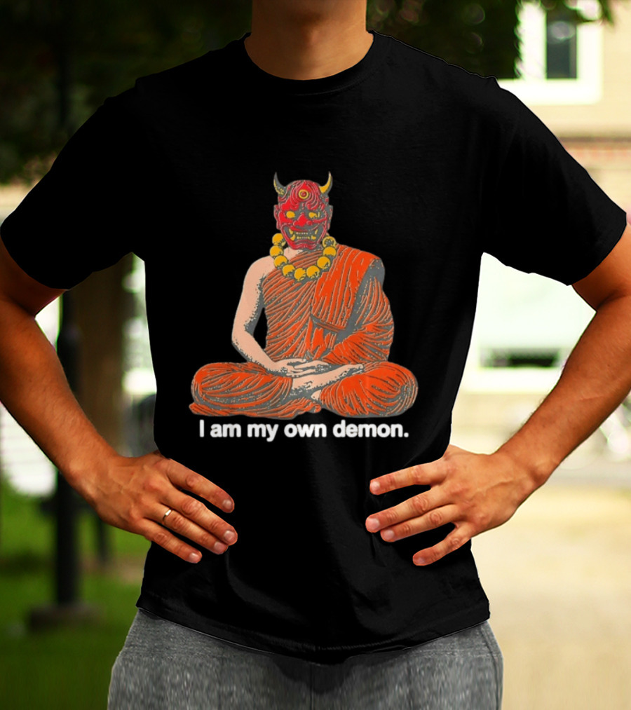 I Am My Own Demon Buddhist Mask Meditation T-Shirt