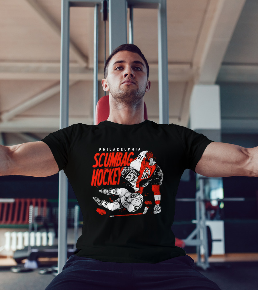 Philadelphia Scumbag Hockey Skeleton Garnet Hathaway NHL 2026 T-Shirt