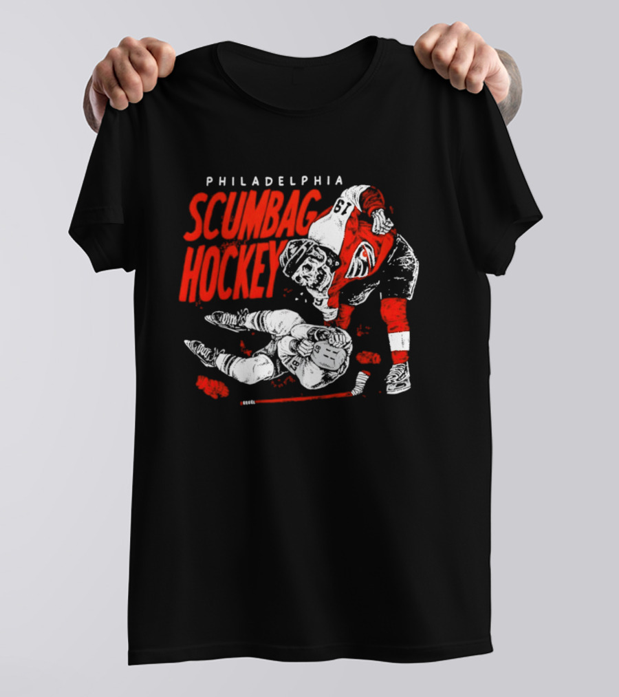 Philadelphia Scumbag Hockey Skeleton Garnet Hathaway NHL 2026 T-Shirt