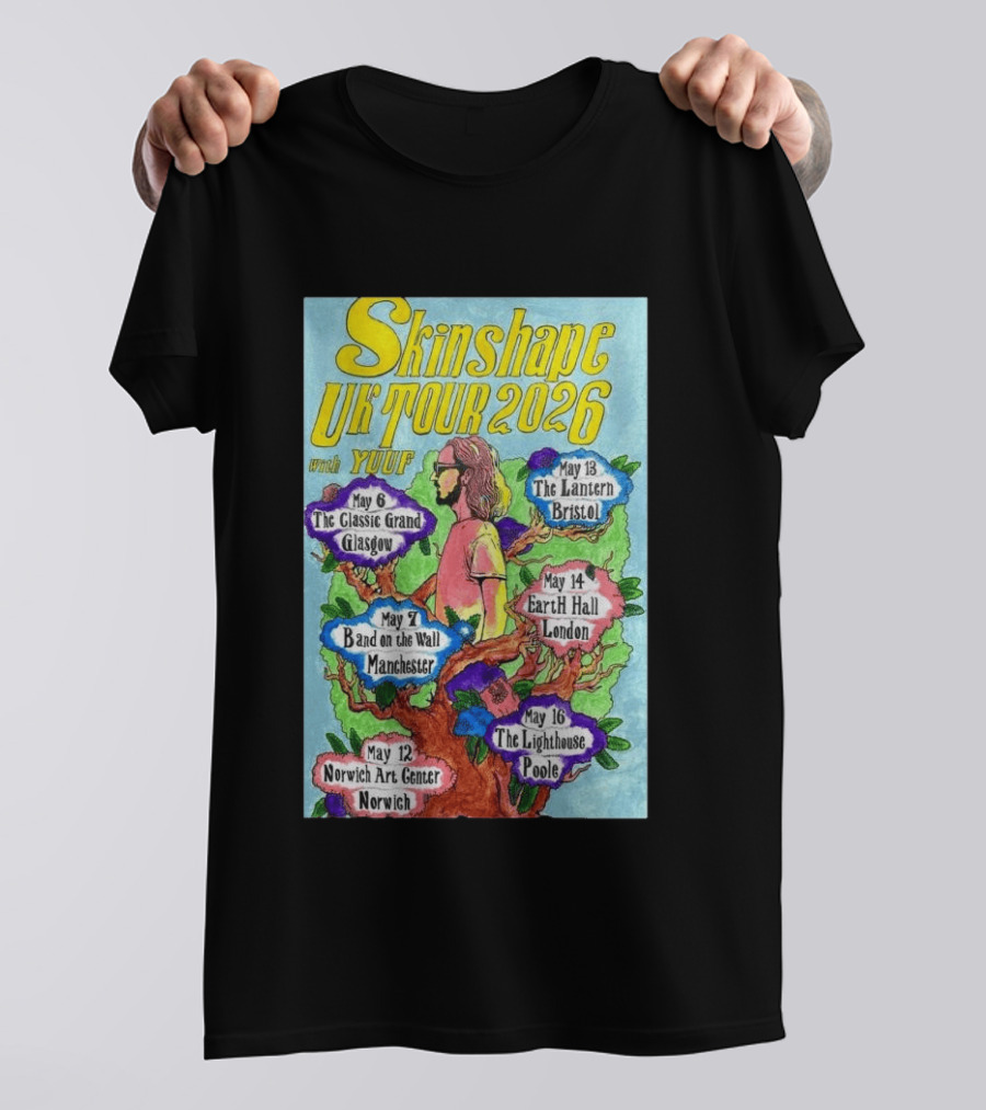Skinshape UK Tour 2026 Glasgow Manchester Norwich Bristol London Poole With Yuuf T-Shirt