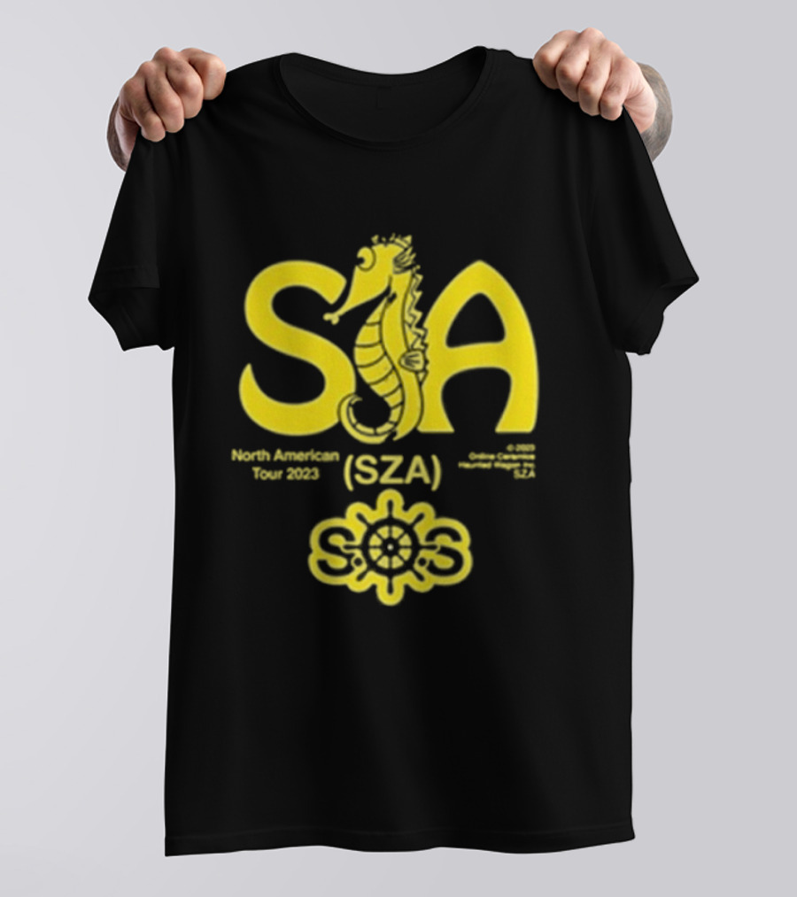 Sza Seahouse North American Tour 2023 Seahorse Sos T-Shirt