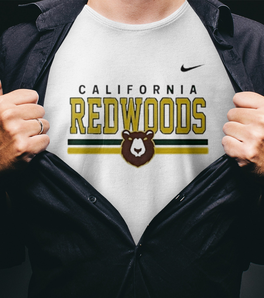 California Redwoods Lacrosse Stripe Nike Bear T-Shirt