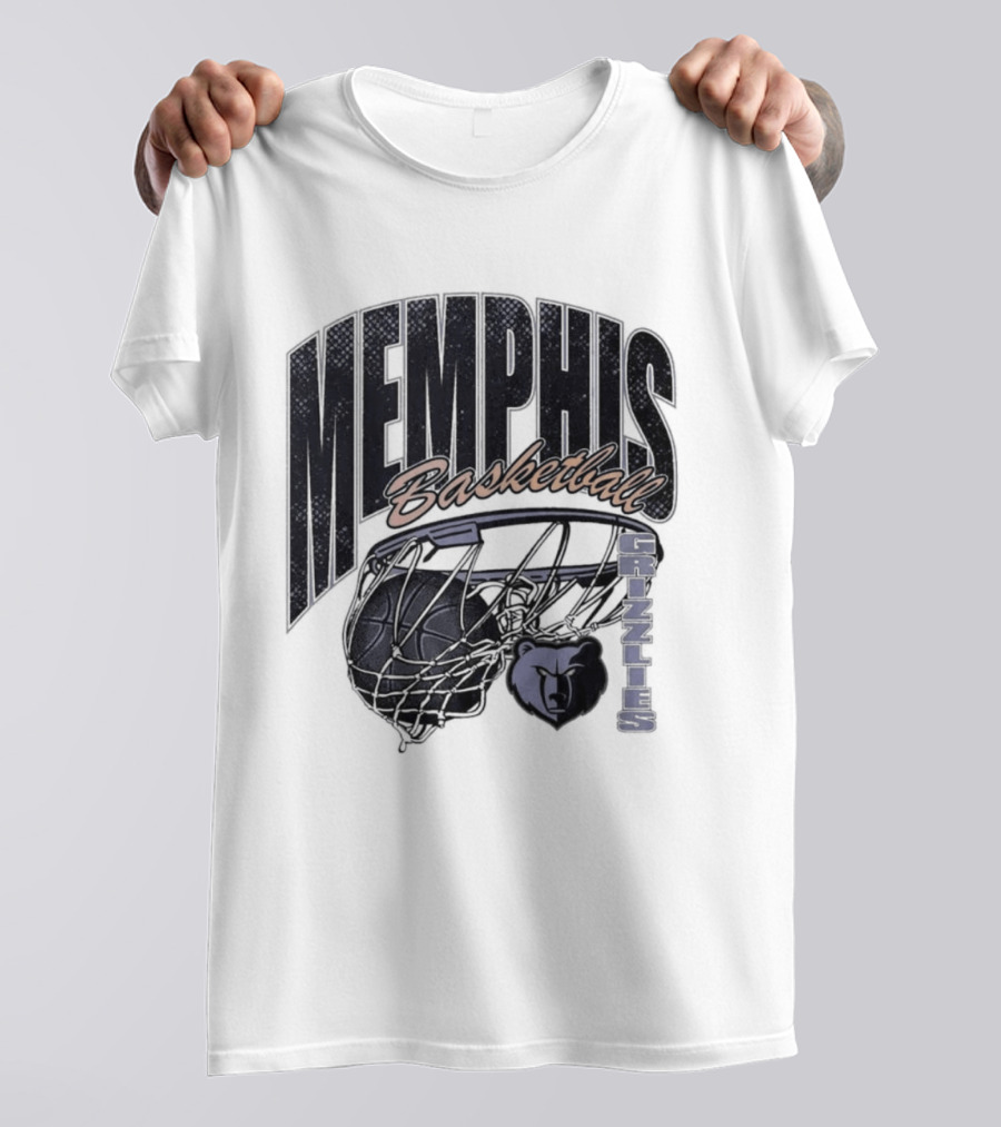 Memphis Basketball Swish With Bear And Hoop T-Shirt