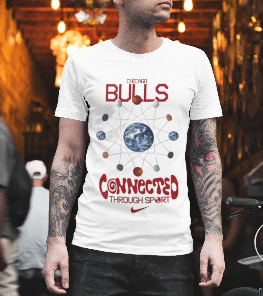 Chicago Bulls Nike Connected Through Sport Basketball Earth Network T-Shirt