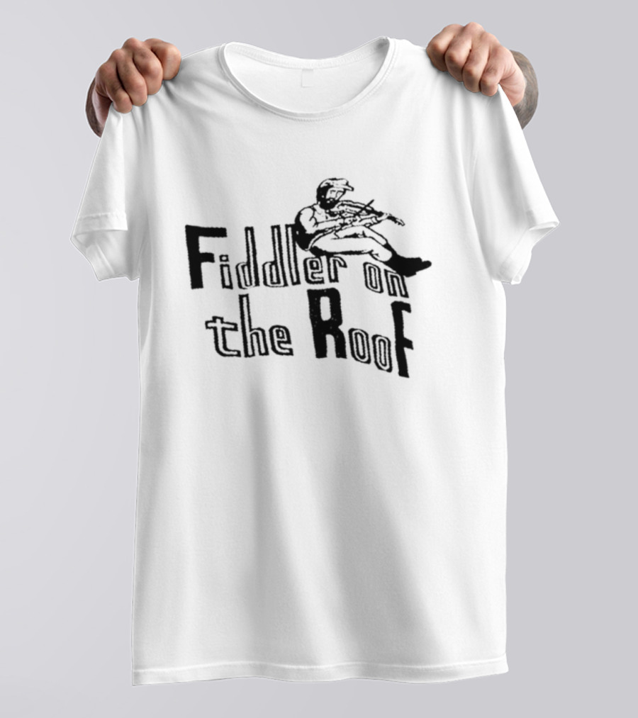 Fiddler On The Roof Violinist Silhouette Black T-Shirt