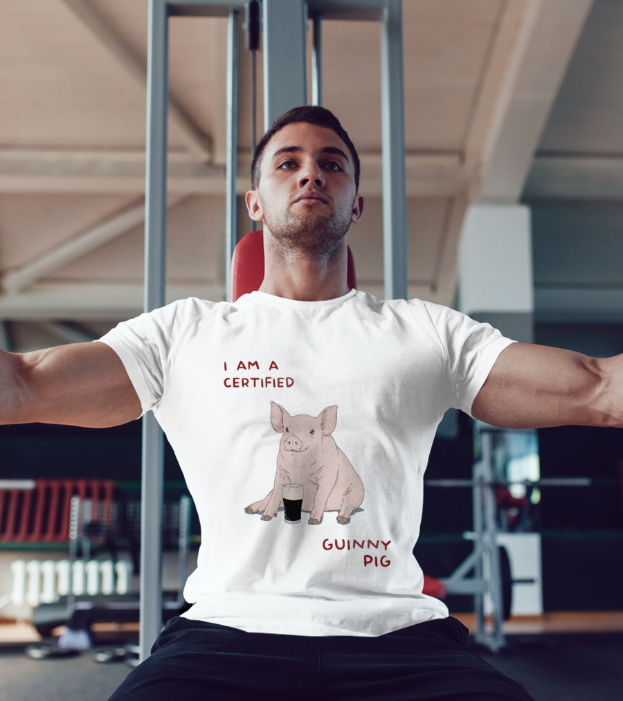 I Am Certified Guinny Pig With Beer Glass T-Shirt