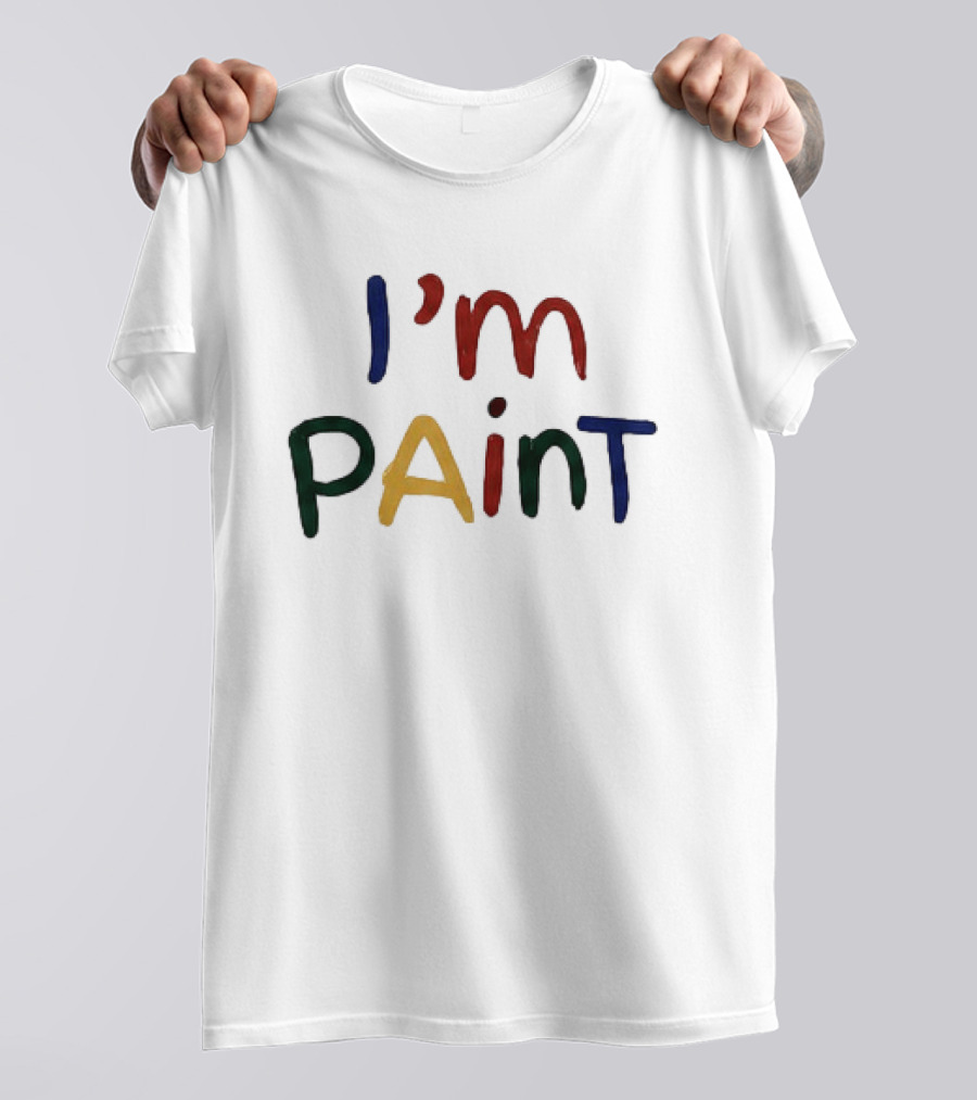 I'm Paint And I Love To Finger Paint Matching Couple Colorful T-Shirt