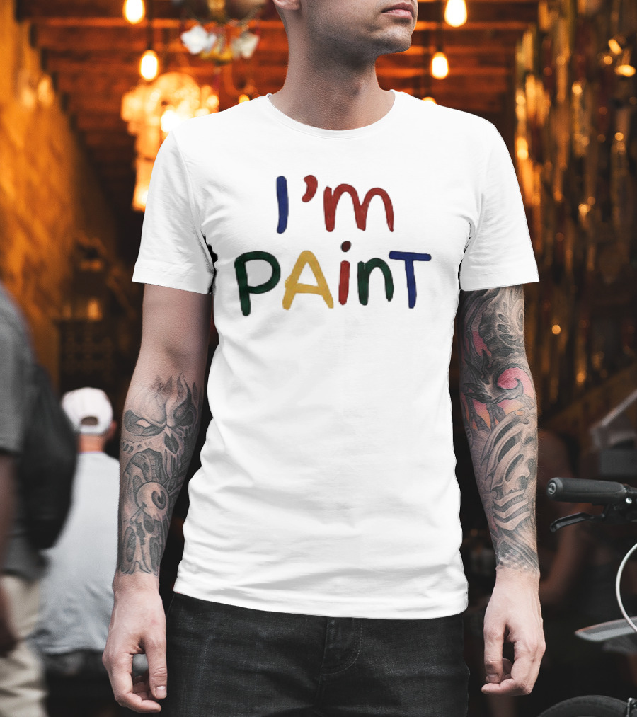 I'm Paint And I Love To Finger Paint Matching Couple Colorful T-Shirt