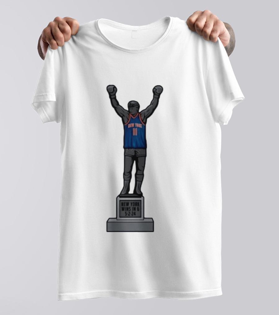 Jalen Brunson 11 New York Wins In 6 5 2 24 Bobblehead Knicks T-Shirt
