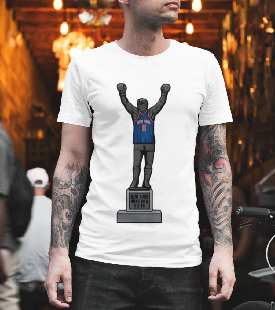 Jalen Brunson 11 New York Wins In 6 5 2 24 Bobblehead Knicks T-Shirt