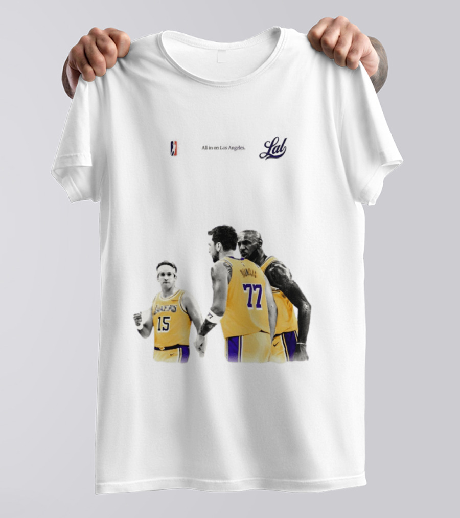 LeBron James Austin Reaves Luka Doncic Lakers Ring Season 2026 Los Angeles NBA Championship Dream Team T-Shirt