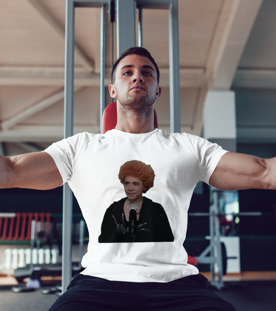 Obama Spice Meme Satirical Icon With Afro Wig T-Shirt