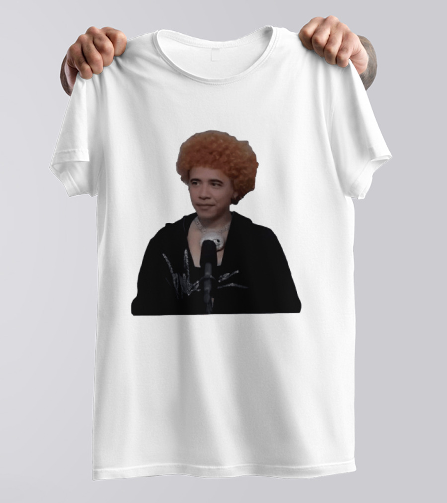 Obama Spice Meme Satirical Icon With Afro Wig T-Shirt