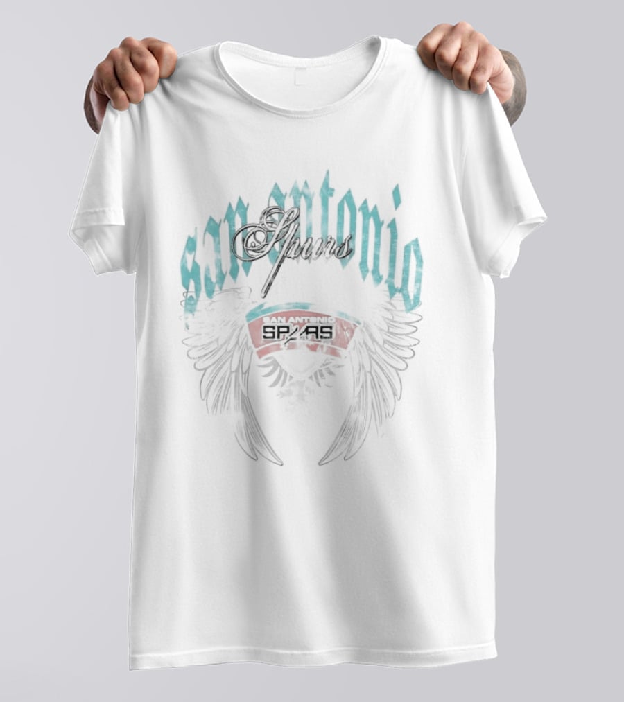 San Antonio Spurs Old English Classic Vintage Winged T-Shirt