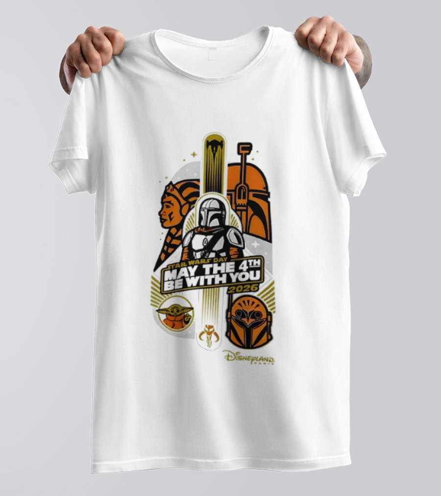 Star Wars Day May The 4th Be With You 2026 Ahsoka Mandalorian Grogu Celebration T-Shirt