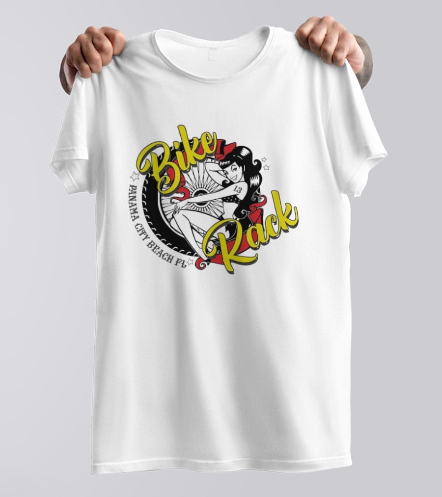 The Bike Rack Panama City Beach Florida Vintage Cycling T-Shirt