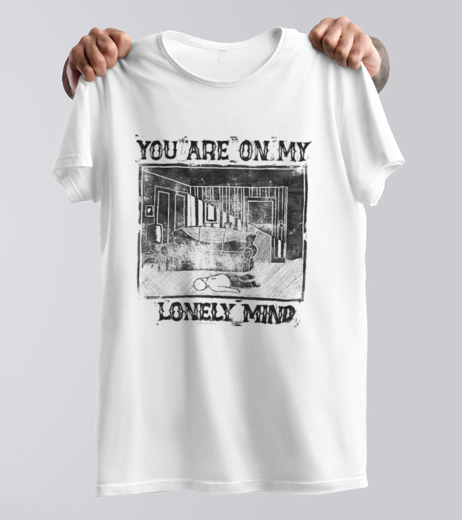 You Are On My Lonely Mind Vintage Country House Scene T-Shirt