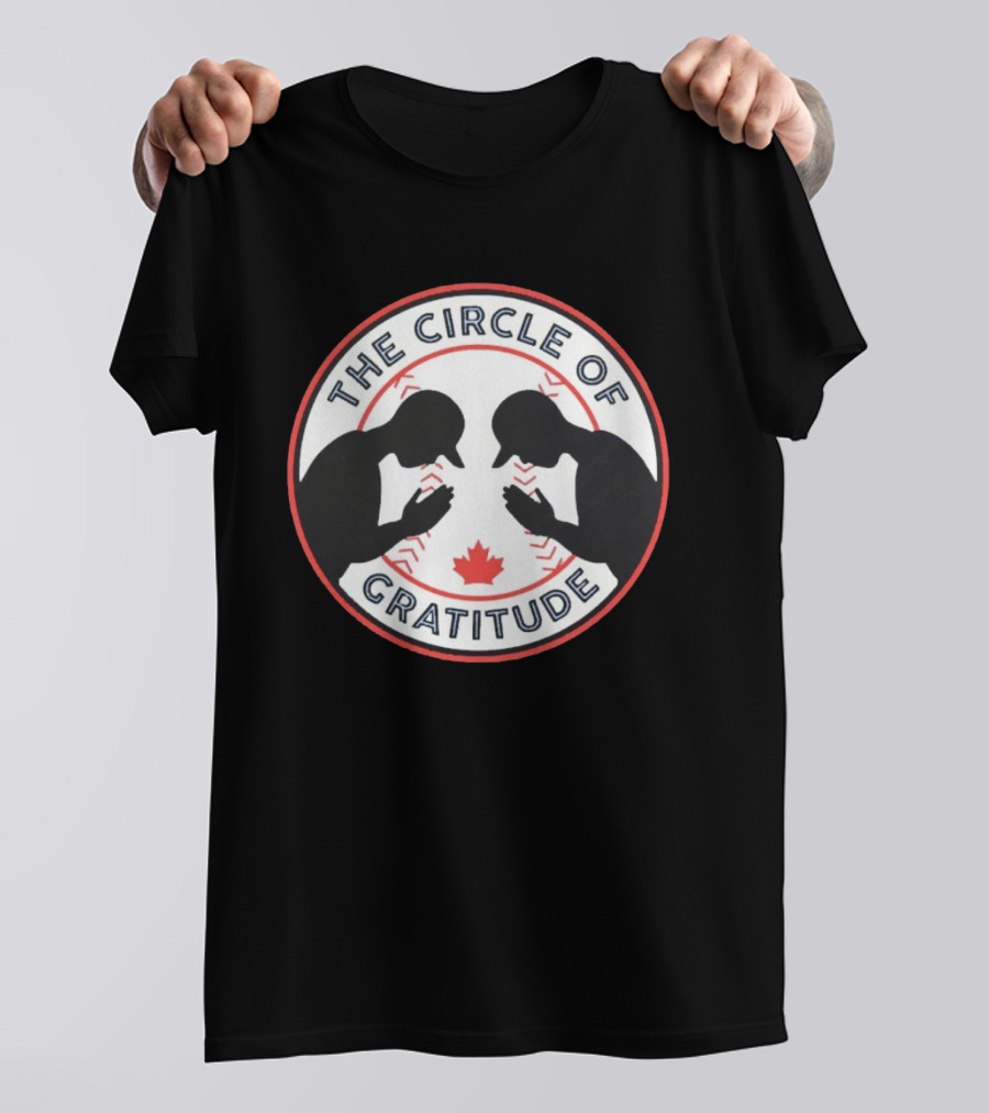 The Circle Of Gratitude Toronto Blue Jays Kaz Okamoto Canada Maple Leaf T-Shirt
