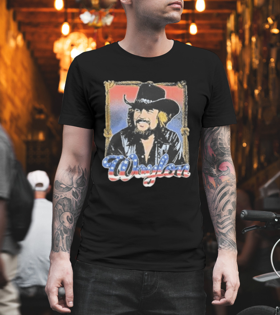 Waylon Jennings Cowboy Americana Country Music Legend T-Shirt