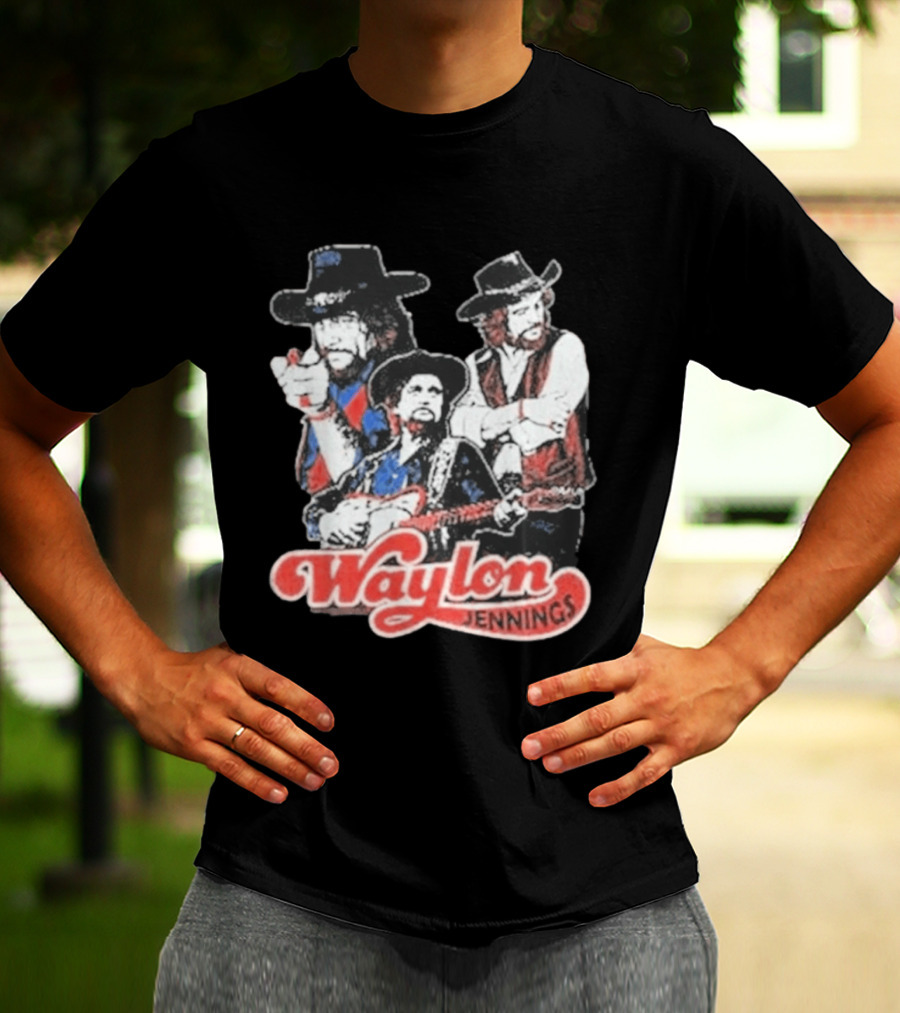 Waylon Jennings Cowboy Trio T-Shirt