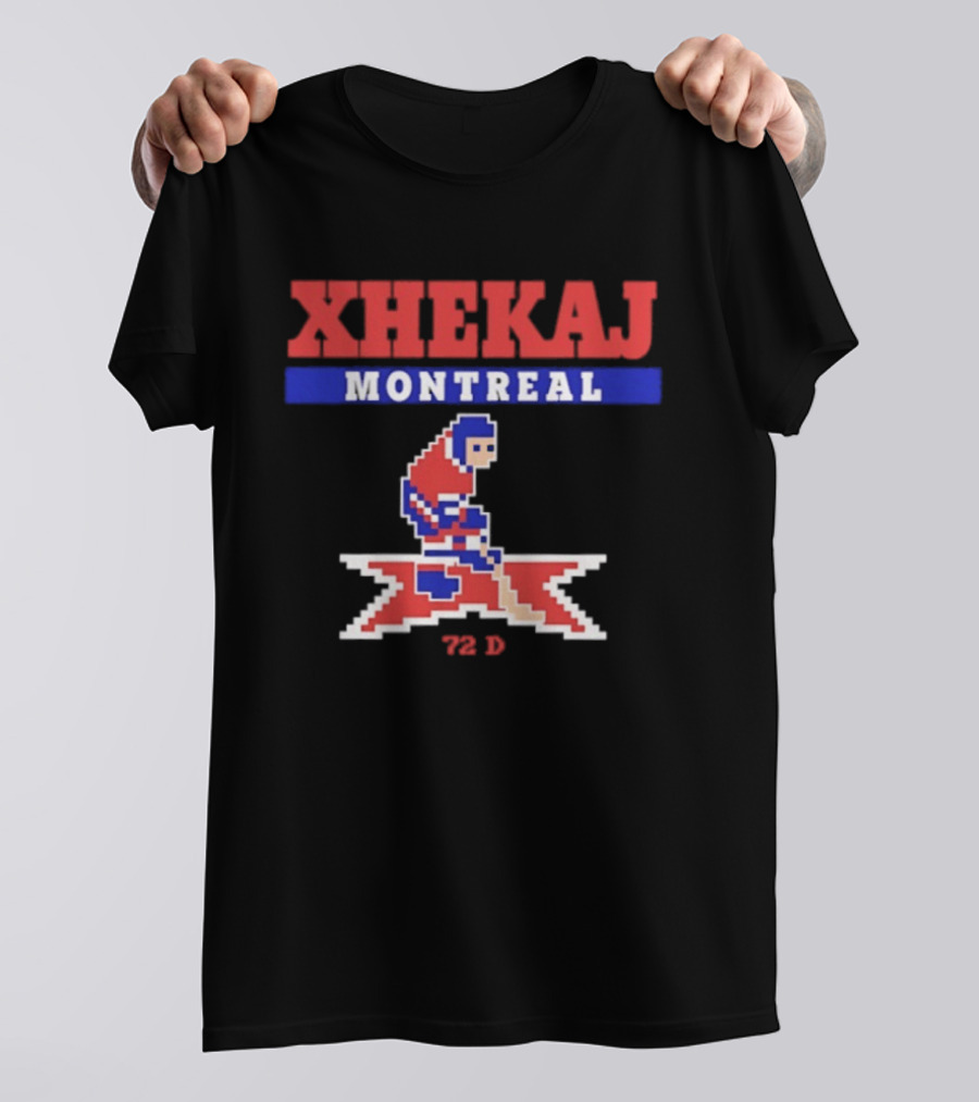 Xhekaj Montreal Canadiens 72 D Retro Hockey Player Pixel T-Shirt